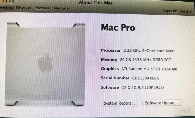 Mac Pro 5,1 / 6-core XEON 3,33Mhz / 24GB