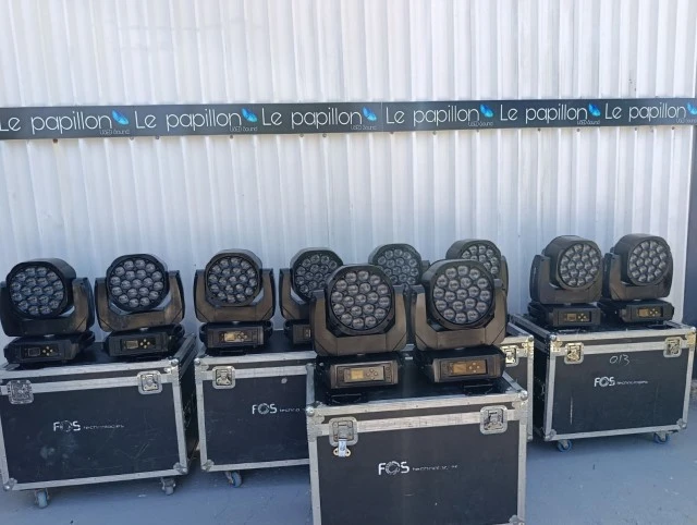 FOS Helix HP/ Wash/ moving lights with 5 flight cases