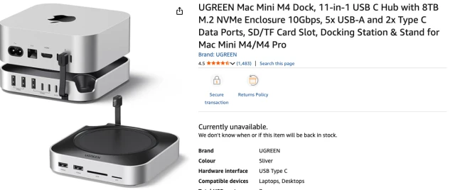 Mac Mini M4 16GB 256GB