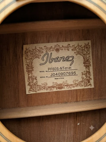 Ibanez acoustic PF60S-NT-27-01