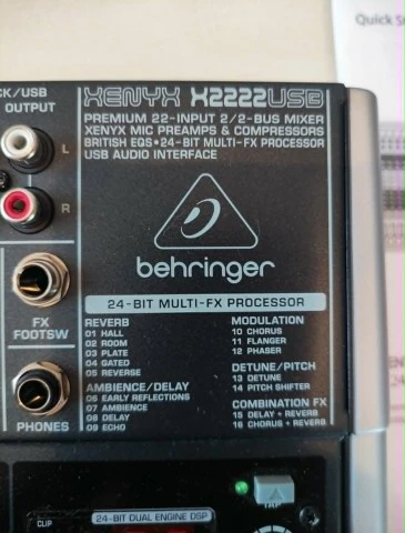 Behringer Xenyx X2222USΒ | Εγγύηση Thomann έως 03/2028