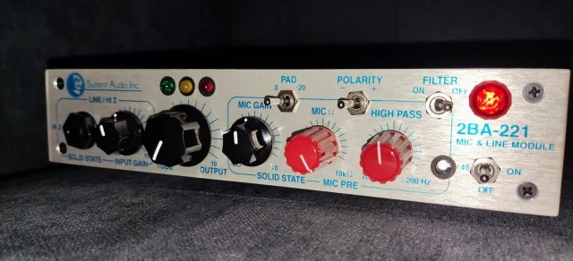 Summit Audio 22ba 221 mic/line Preamp.