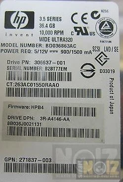 SCSI Σκληρός Δίσκος HP 36.4gb