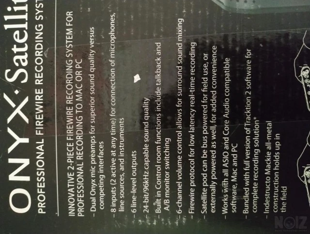 Κάρτα ήχου mackie onyx satellite
