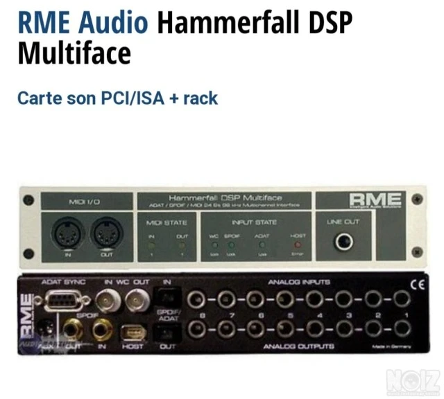 RME Hammerfall Multiface PCI Card