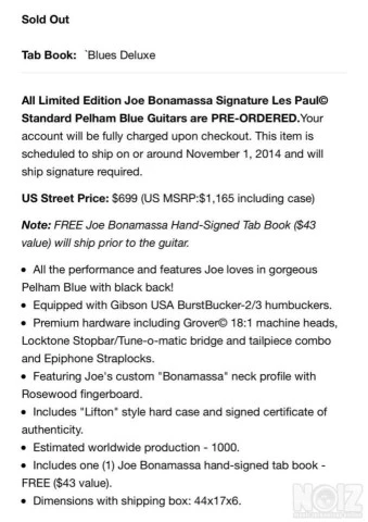 LP Joe bonamassa epiphone