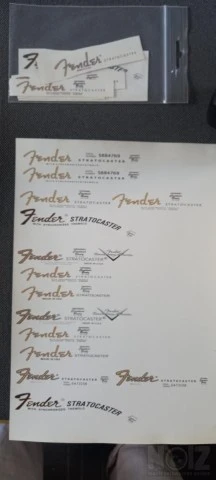 Waterslide Decals fenderStrat all Era..