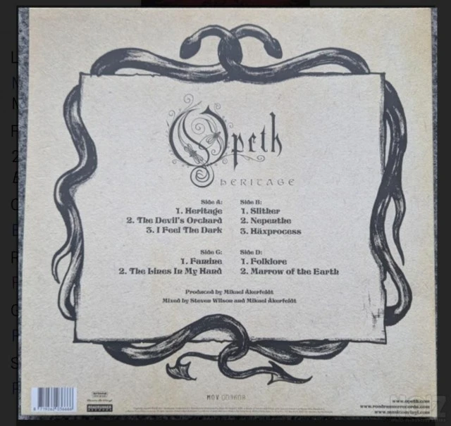 Opeth – Heritage 2 x Vinyl Black & Red M