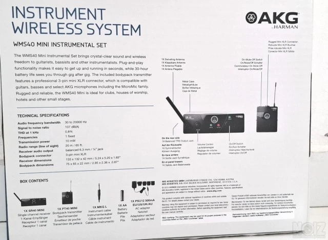 AKG WMS40 Mini Instrument Wireless Syste