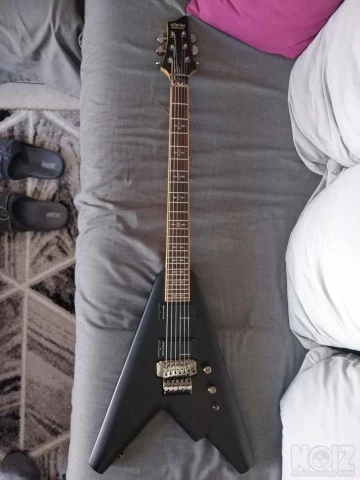 Schecter Stealth Black Flying V