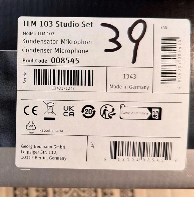 Neumann TLM 103 Studio Set