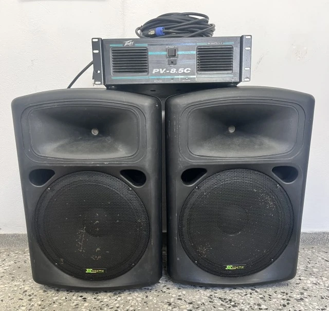Παθητικά επαγγελματικά ηχεία Xtreme Europa Audio 15’ με ενισχυτή Peavey