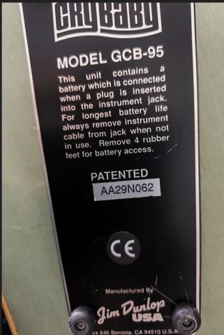 Πετάλι Dunlop Crybaby GCB95