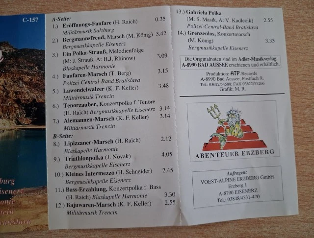 Grenzenlos αυστριακή κασέτα στρατιωτικής μουσικής