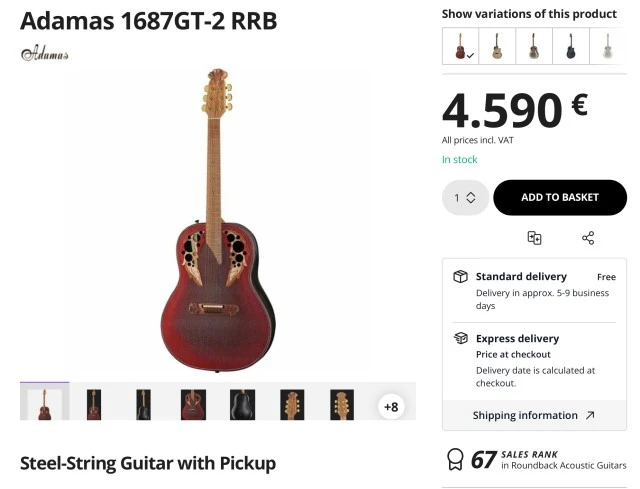 Ovation Adamas 1687 GT