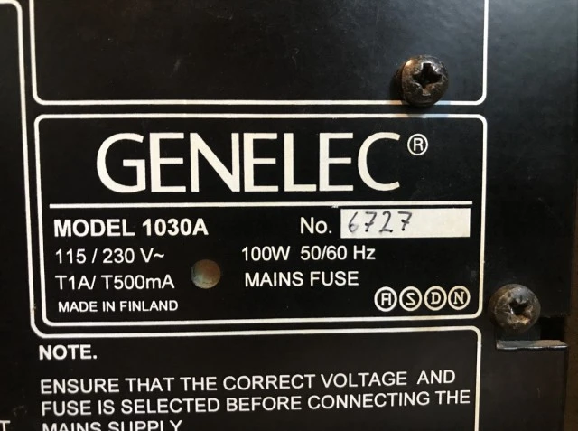 Genelec Model 1030A (Ενεργά Επαγγελματικά Ηχεία)
