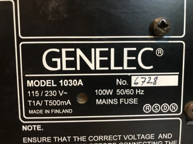 Genelec Model 1030A (Ενεργά Επαγγελματικά Ηχεία)