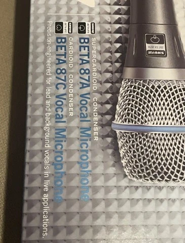 Shure Beta 87A επαγγελματικό πυκνωτικό μικρόφωνο φωνής 