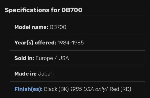 Ibanez Destroyer DB700 Bass X Series 1984 Japan