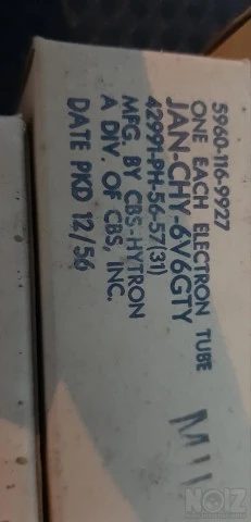 Tubes JAN-CHY-6V6GTY. MADE IN USA.