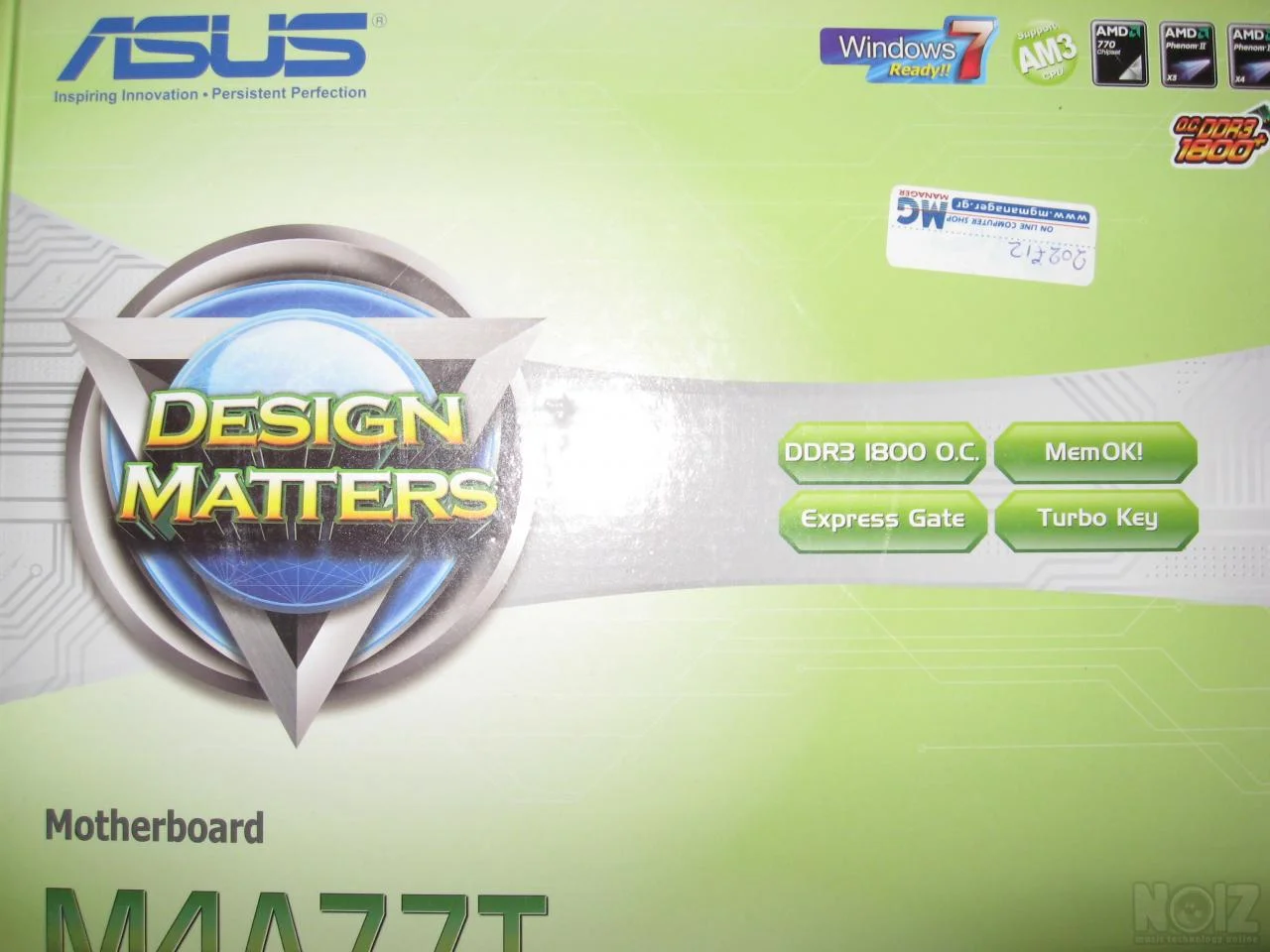ASUS M4A77T I/O Shield + Manual + Κουτί