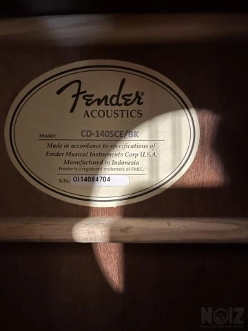 Fender CD-140SCE/BK Ηλεκτρακουστική Κιθά