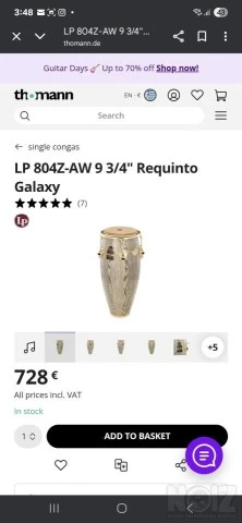 Galaxy Giovanni Conga Requinto 9 3/4"