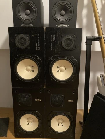 Yamaha NS-10M Studio, Yamaha 615 B, Auratone