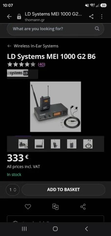 In-ear LD Systems MEI 1000 G2 B6