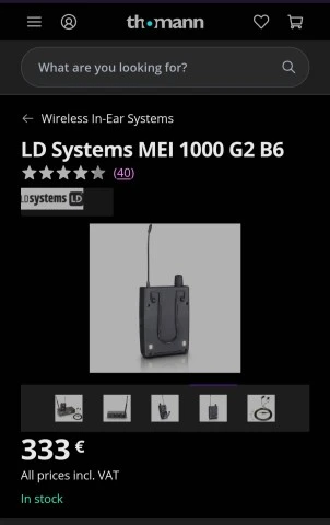 In-ear LD Systems MEI 1000 G2 B6