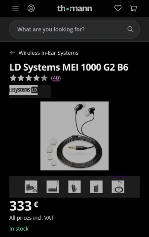 In-ear LD Systems MEI 1000 G2 B6