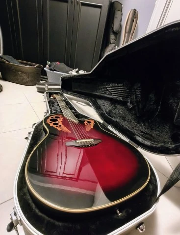 Ovation 2078AX Elite Black Cherry Burst