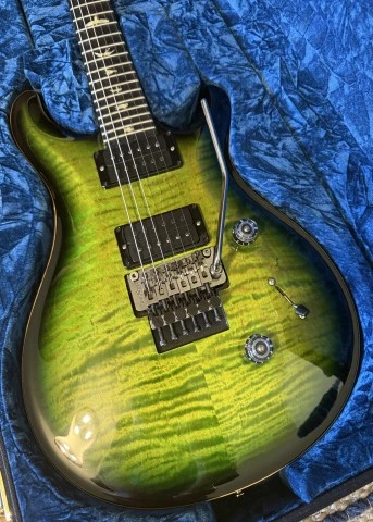 PRS Wood Library Custom 24 Floyd 10 Top Eriza Verde Smokeburst