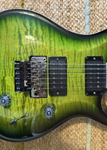 PRS Wood Library Custom 24 Floyd 10 Top Eriza Verde Smokeburst