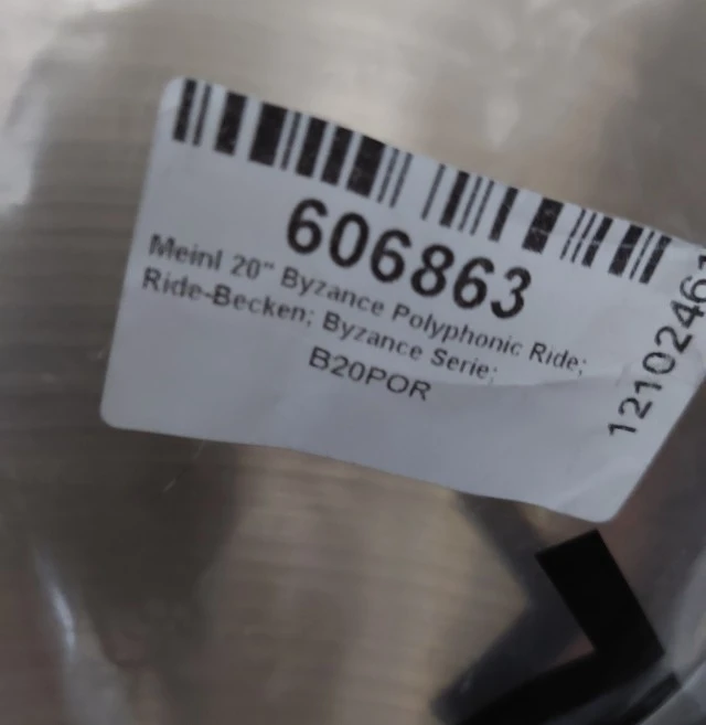 Meinl Byzance 20" Polyphonic Ride
