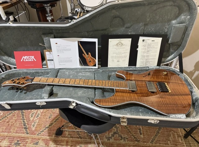 Mayones Regius Koa 6 Thomann custom order VIP photo shoot