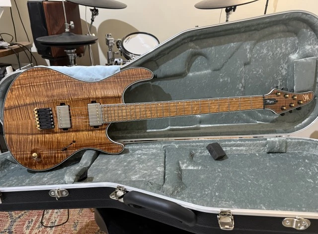 Mayones Regius Koa 6 Thomann custom order VIP photo shoot