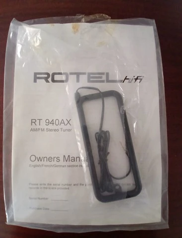 Rotel AM/FM Stereo Tuner RT 940AX