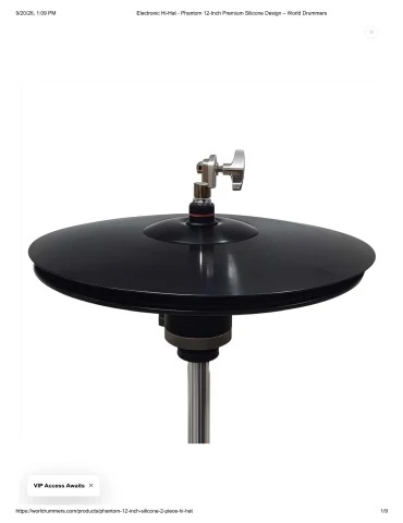 Phantom 12-Inch Silicone 2-Piece Electronic Hi-Hat