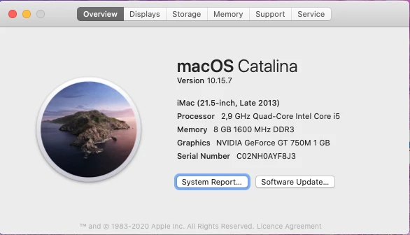 iMac 2,9GHz 21" του 2013 8GB 1600 MHz DDR3