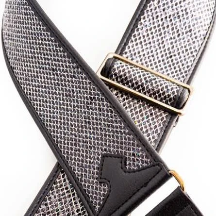 Guitar Strap - Ζώνη κιθάρας Silver Sparkle