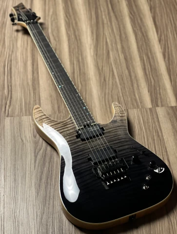 Schecter C-1 FR SLS Elite Black Fade Burst