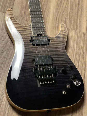 Schecter C-1 FR SLS Elite Black Fade Burst
