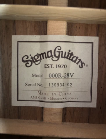 Sigma 000r-28v Natural Gloss