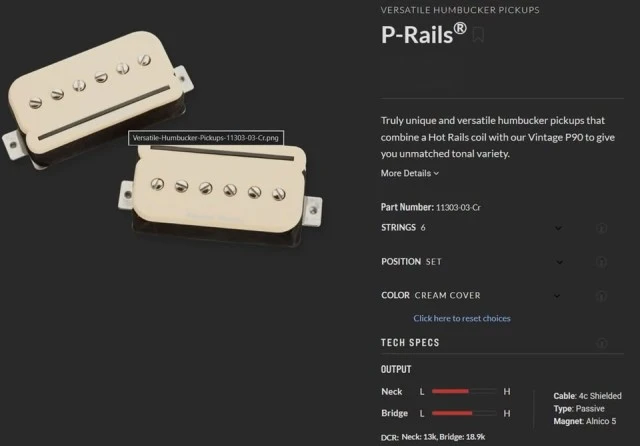 Μαγνήτες Seymour Duncan P-Rails (& ανταλλαγή)