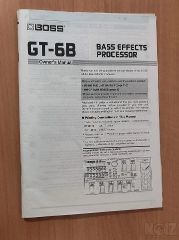 πεταλιέρα BOSS GT-6B για μπάσο / ανταλλα