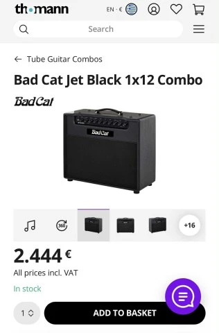 Bad Cat Jet Black 1x12 Combo