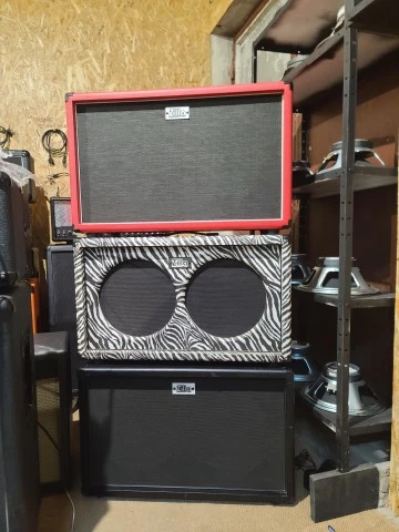 Zilla Fatboy 2x12 Custom order Zebra Tolex, custom front panel, Celestion Vintag