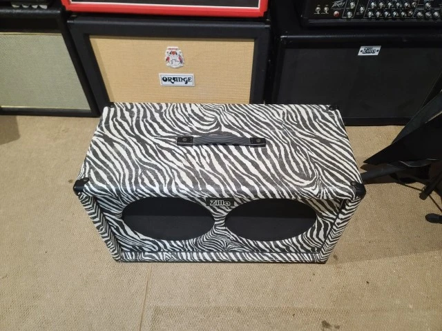 Zilla Fatboy 2x12 Custom order Zebra Tolex, custom front panel, Celestion Vintag