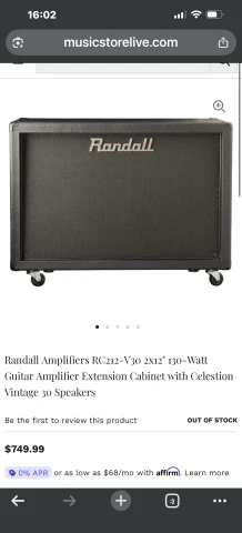 Randall RV212 USA 300W